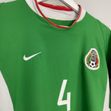 Shop 2003/04 MEXICO MARQUEZ #4 HOME SHIRT (M) NIKE, classic football shirts, vintage football shirts & retro soccer jerseys at Cult Kits