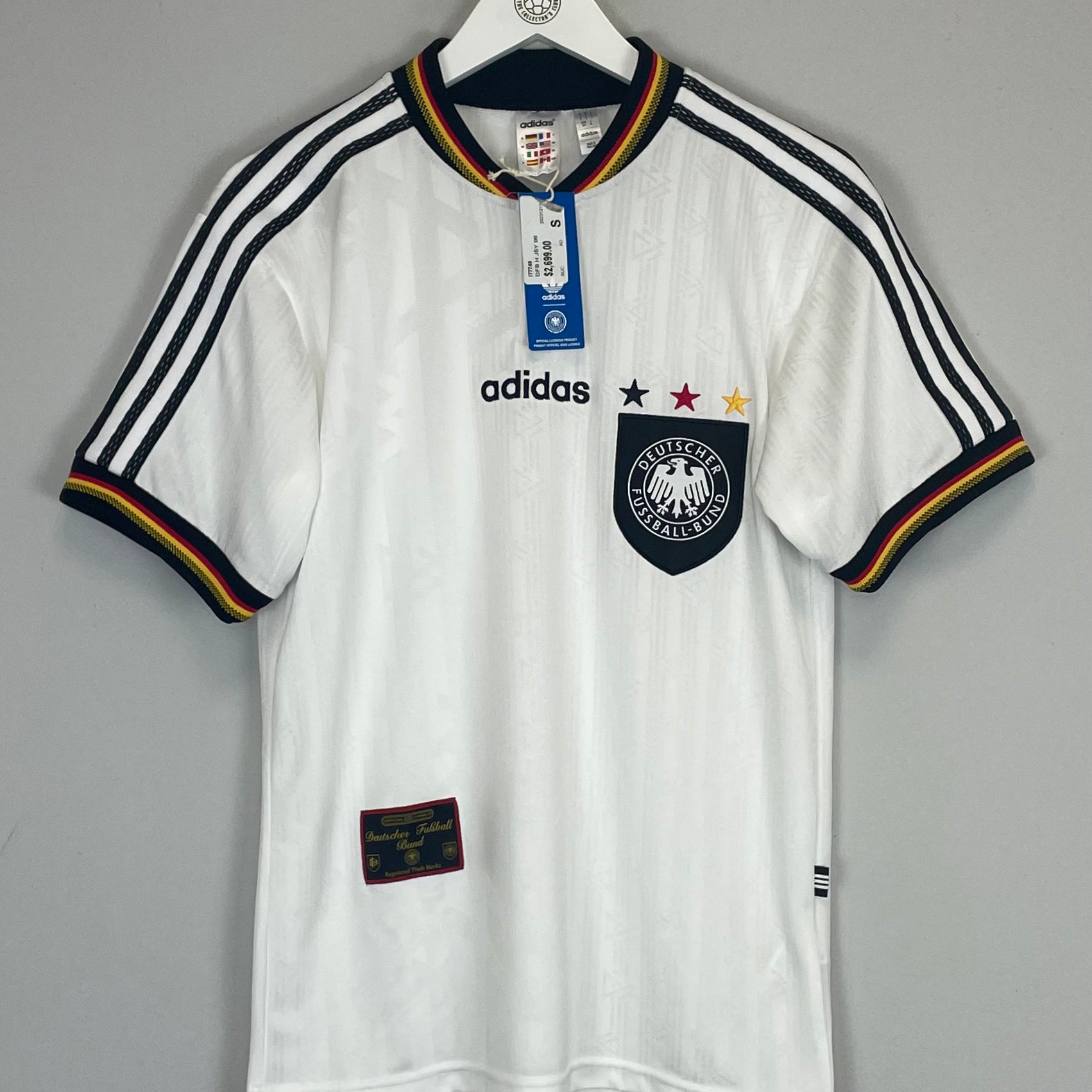 Shop 1996/98 GERMANY ADIDAS ORIGINALS REISSUE *BNWT* HOME SHIRT (S), classic football shirts, vintage football shirts & retro soccer jerseys at Cult Kits