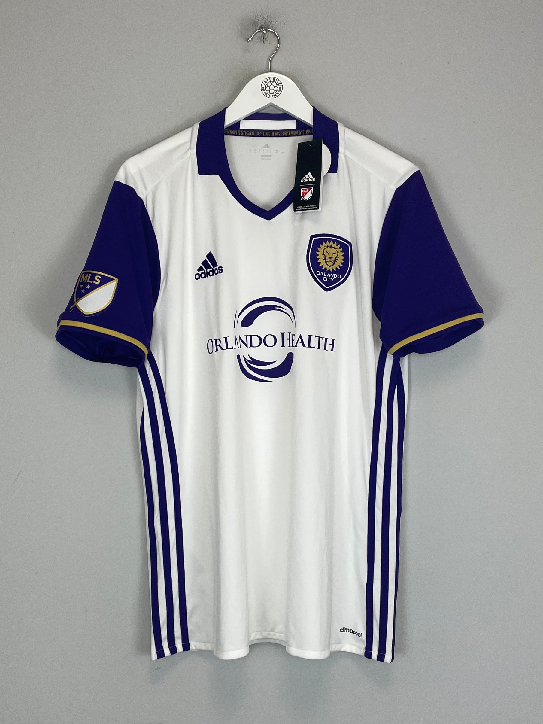 Shop 2016 ORLANDO CITY *BNWT* AWAY SHIRT (L) ADIDAS, classic football shirts, vintage football shirts & retro soccer jerseys at Cult Kits