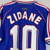 1998/00 FRANCE ZIDANE #10 HOME SHIRT (S) ADIDAS