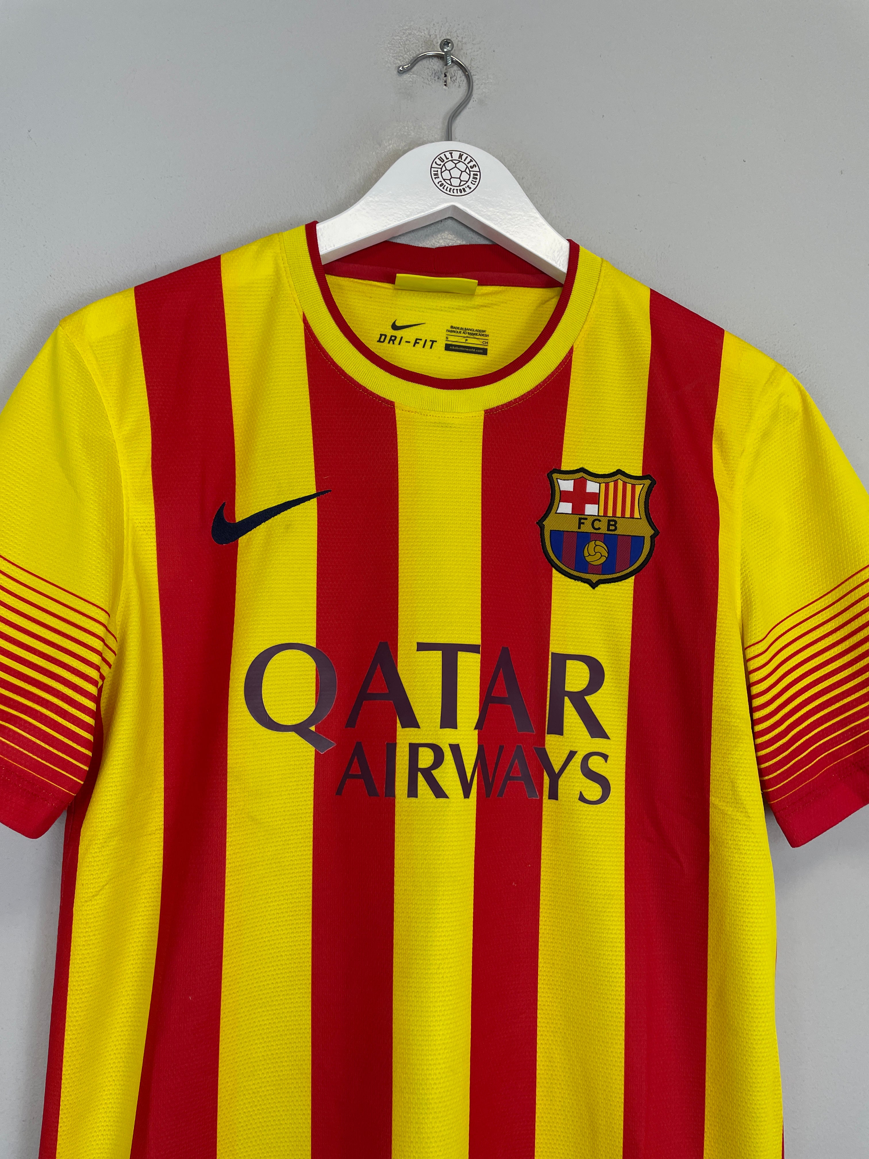 Shop 2013/14 BARCELONA MESSI #10 AWAY SHIRT (S) NIKE, classic football shirts, vintage football shirts & retro soccer jerseys at Cult Kits