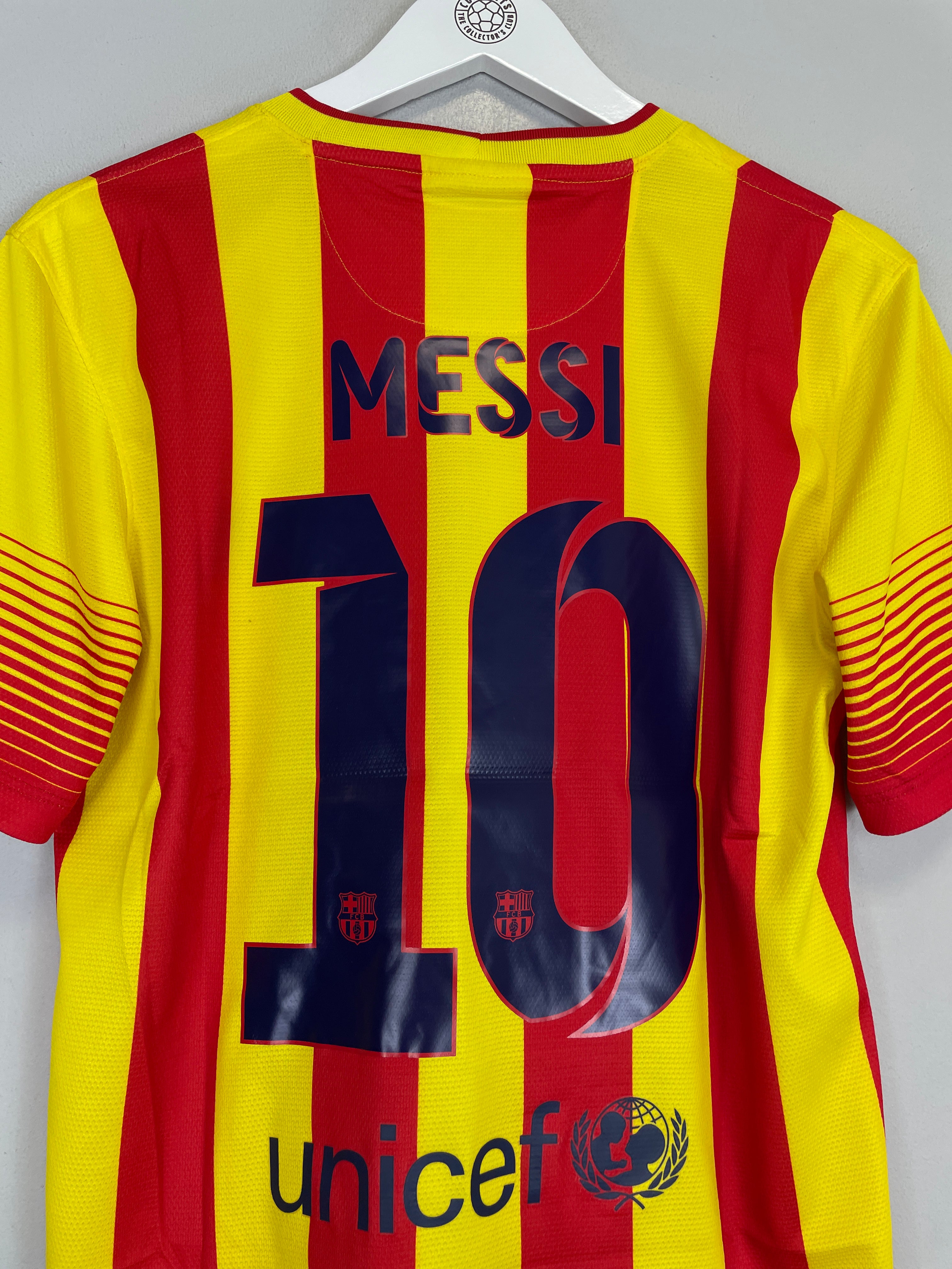 Shop 2013/14 BARCELONA MESSI #10 AWAY SHIRT (S) NIKE, classic football shirts, vintage football shirts & retro soccer jerseys at Cult Kits