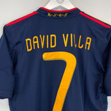 2010/11 SPAIN DAVID VILLA #7 AWAY SHIRT (S) ADIDAS