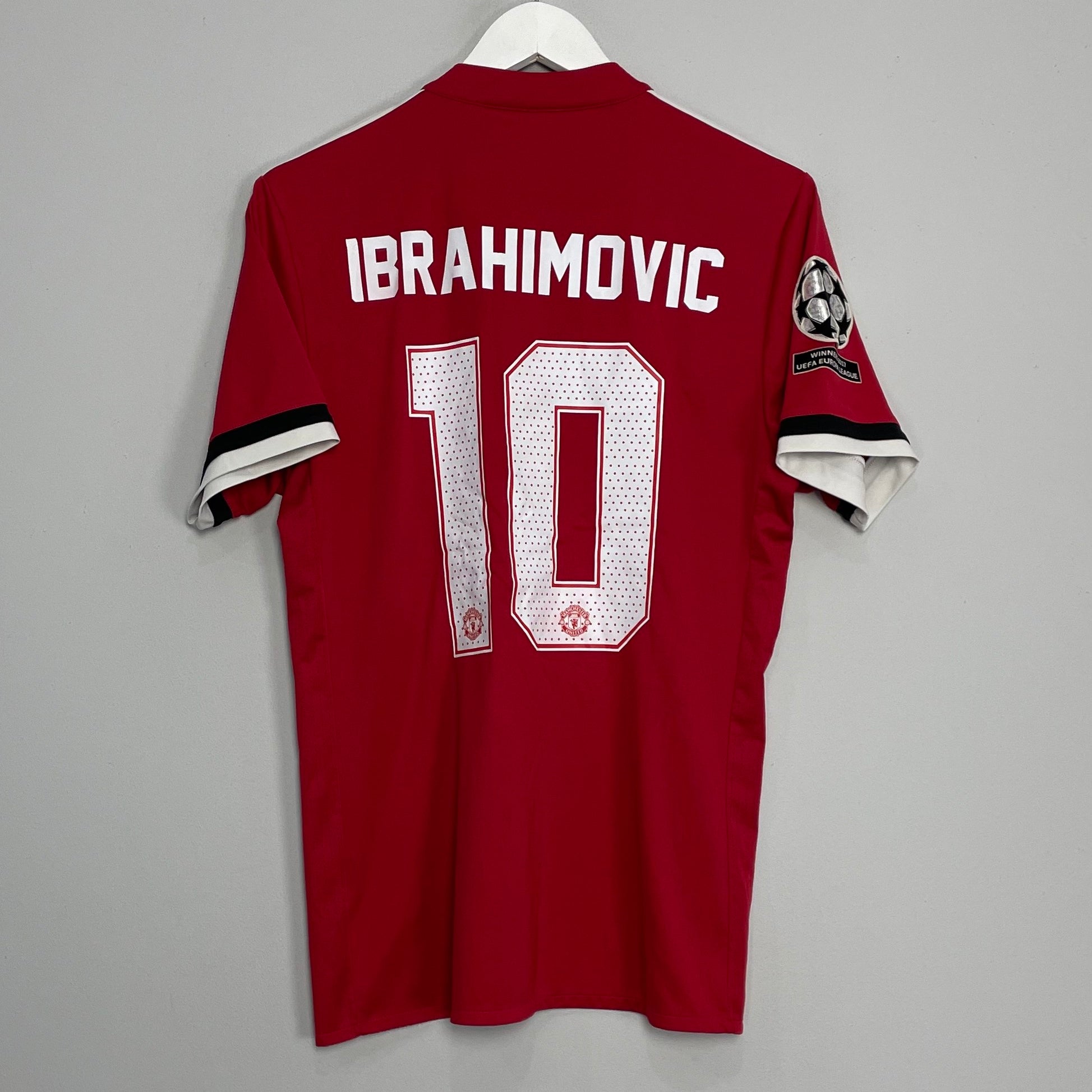 Shop 2017/18 MANCHESTER UNITED IBRAHIMOVIC #10 C/L HOME SHIRT (M) ADIDAS, classic football shirts, vintage football shirts & retro soccer jerseys at Cult Kits