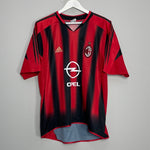 Shop 2004/05 AC MILAN MALDINI #3 HOME SHIRT (L) ADIDAS, classic football shirts, vintage football shirts & retro soccer jerseys at Cult Kits