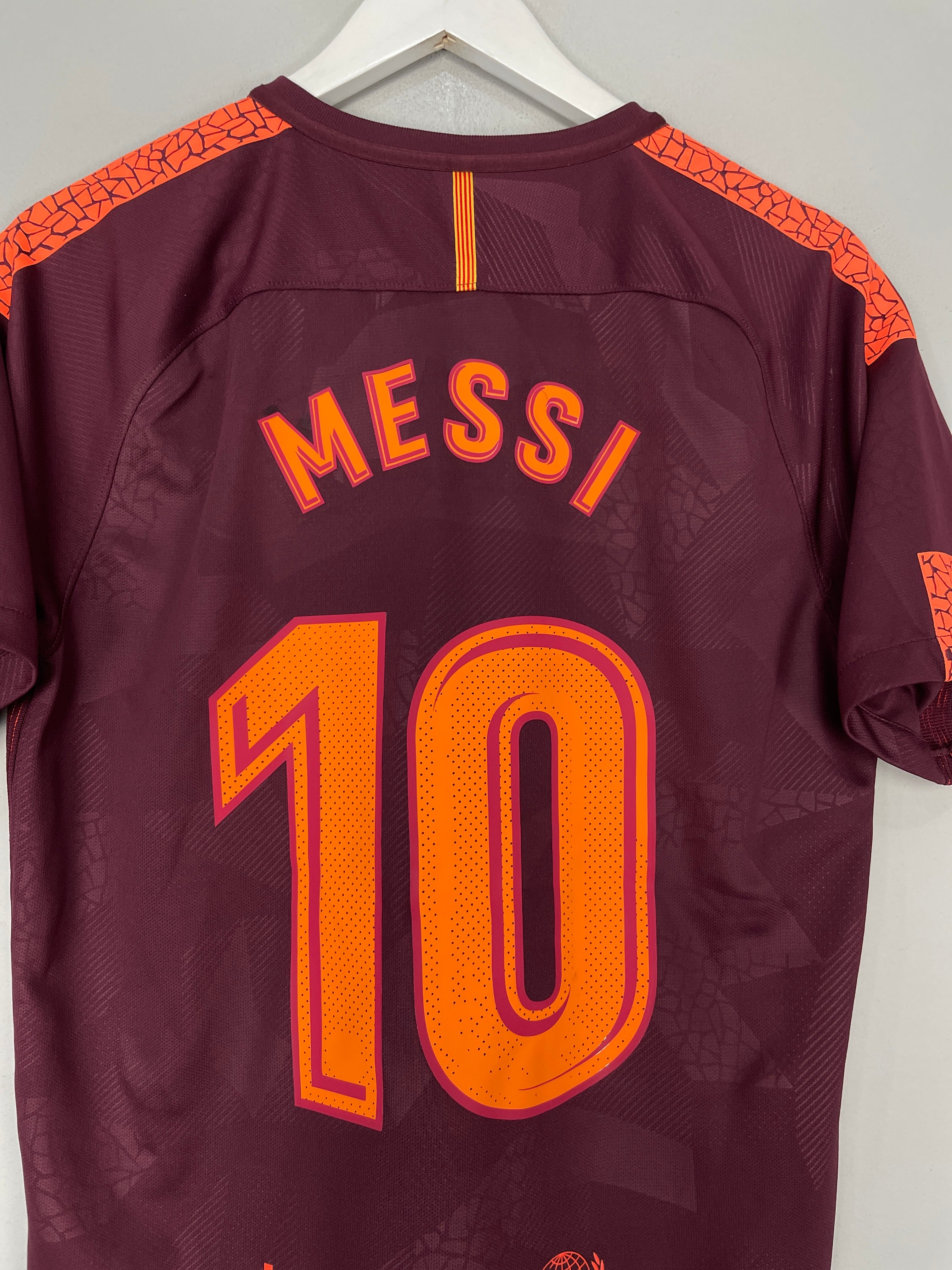 Shop 2017/18 BARCELONA MESSI #10 THIRD SHIRT (M) NIKE, classic football shirts, vintage football shirts & retro soccer jerseys at Cult Kits