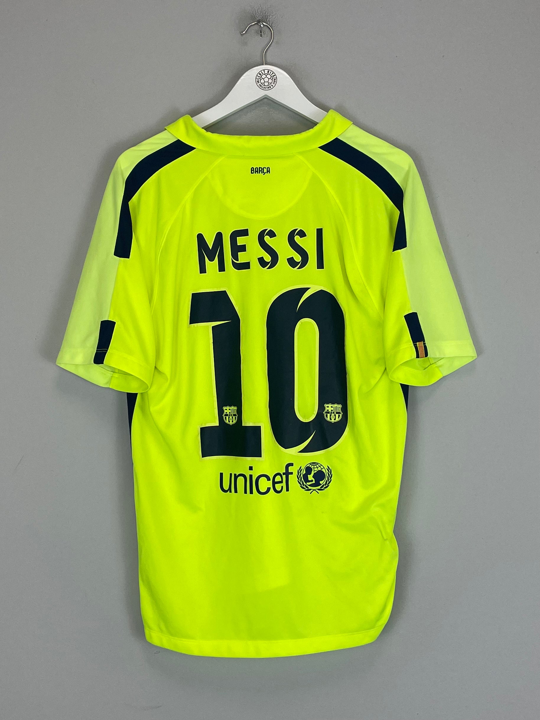 Shop 2014/15 BARCELONA MESSI #10 THIRD SHIRT (L) NIKE, classic football shirts, vintage football shirts & retro soccer jerseys at Cult Kits