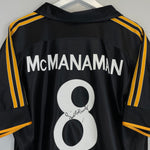 1999/01 REAL MADRID MCMANAMAN #8 *SIGNED* AWAY SHIRT (L) ADIDAS 1999/01 REAL MADRID MCMANAMAN #8 *SIGNED* AWAY SHIRT (L) ADIDAS