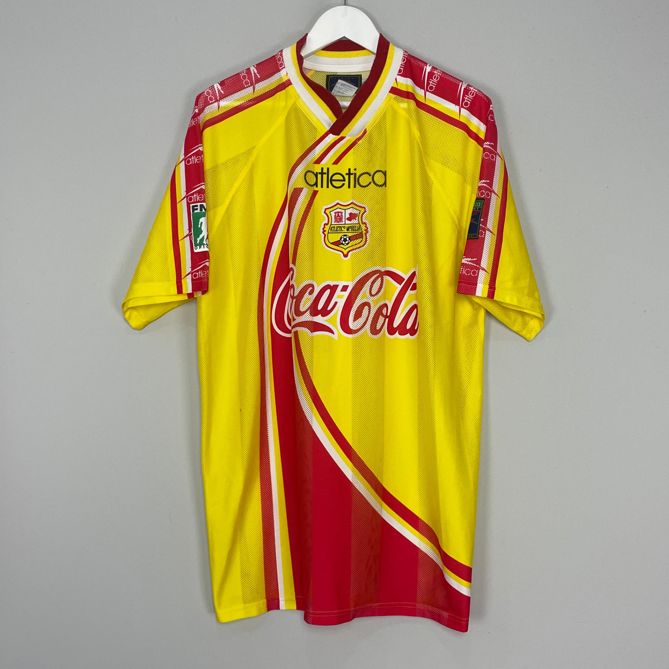 Shop 1998/99 MONARCAS MORELIA HOME SHIRT (XL) ATLETICA, classic football shirts, vintage football shirts & retro soccer jerseys at Cult Kits