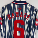 Shop 1993/95 WATFORD RAMAGE #6 *SIGNED* AWAY SHIRT (L) HUMMEL, classic football shirts, vintage football shirts & retro soccer jerseys at Cult Kits