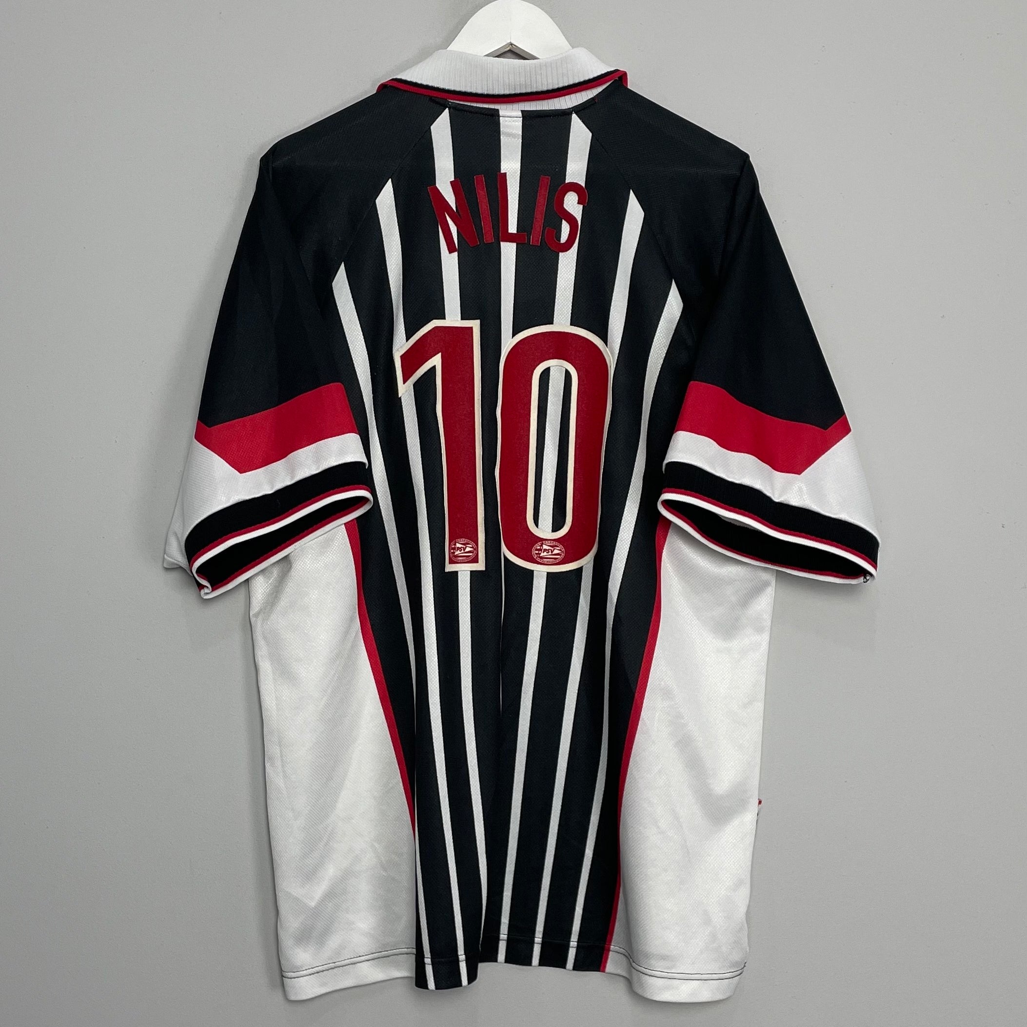 Shop 1997/98 PSV NILIS #10 AWAY SHIRT (XXL) NIKE, classic football shirts, vintage football shirts & retro soccer jerseys at Cult Kits
