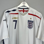 Shop 2007/09 ENGLAND BECKHAM #7 HOME SHIRT (XL) UMBRO, classic football shirts, vintage football shirts & retro soccer jerseys at Cult Kits