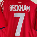 Shop 2004/06 ENGLAND BECKHAM #7 AWAY SHIRT (L) UMBRO, classic football shirts, vintage football shirts & retro soccer jerseys at Cult Kits