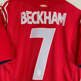 Shop 2004/06 ENGLAND BECKHAM #7 AWAY SHIRT (L) UMBRO, classic football shirts, vintage football shirts & retro soccer jerseys at Cult Kits