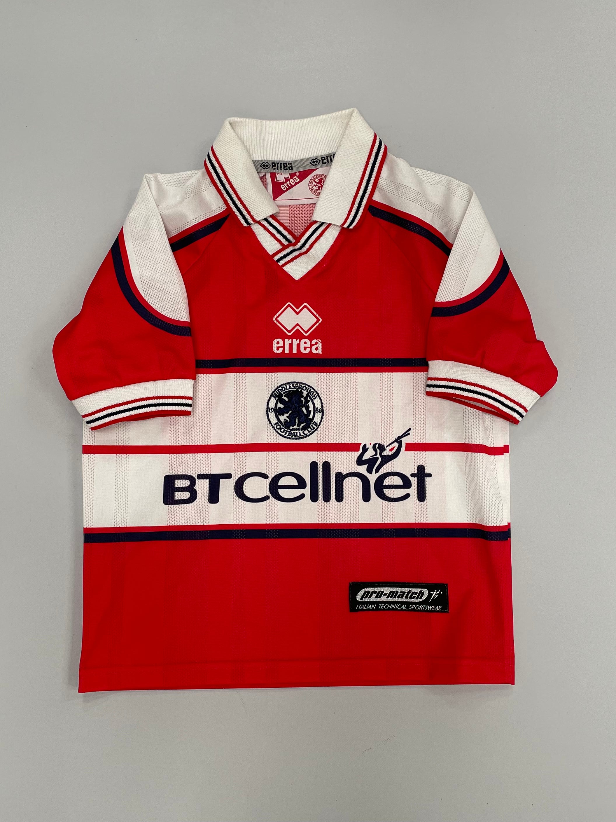 Shop 2000/01 MIDDLESBROUGH HOME SHIRT (XS.KIDS) ERREA, classic football shirts, vintage football shirts & retro soccer jerseys at Cult Kits