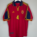 Shop 1999/02 SPAIN GUARDIOLA #4 HOME SHIRT (XL) ADIDAS, classic football shirts, vintage football shirts & retro soccer jerseys at Cult Kits