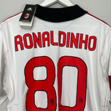 Shop 2010/11 AC MILAN RONALDINHO #80 *BNWT* AWAY SHIRT (L) ADIDAS, classic football shirts, vintage football shirts & retro soccer jerseys at Cult Kits