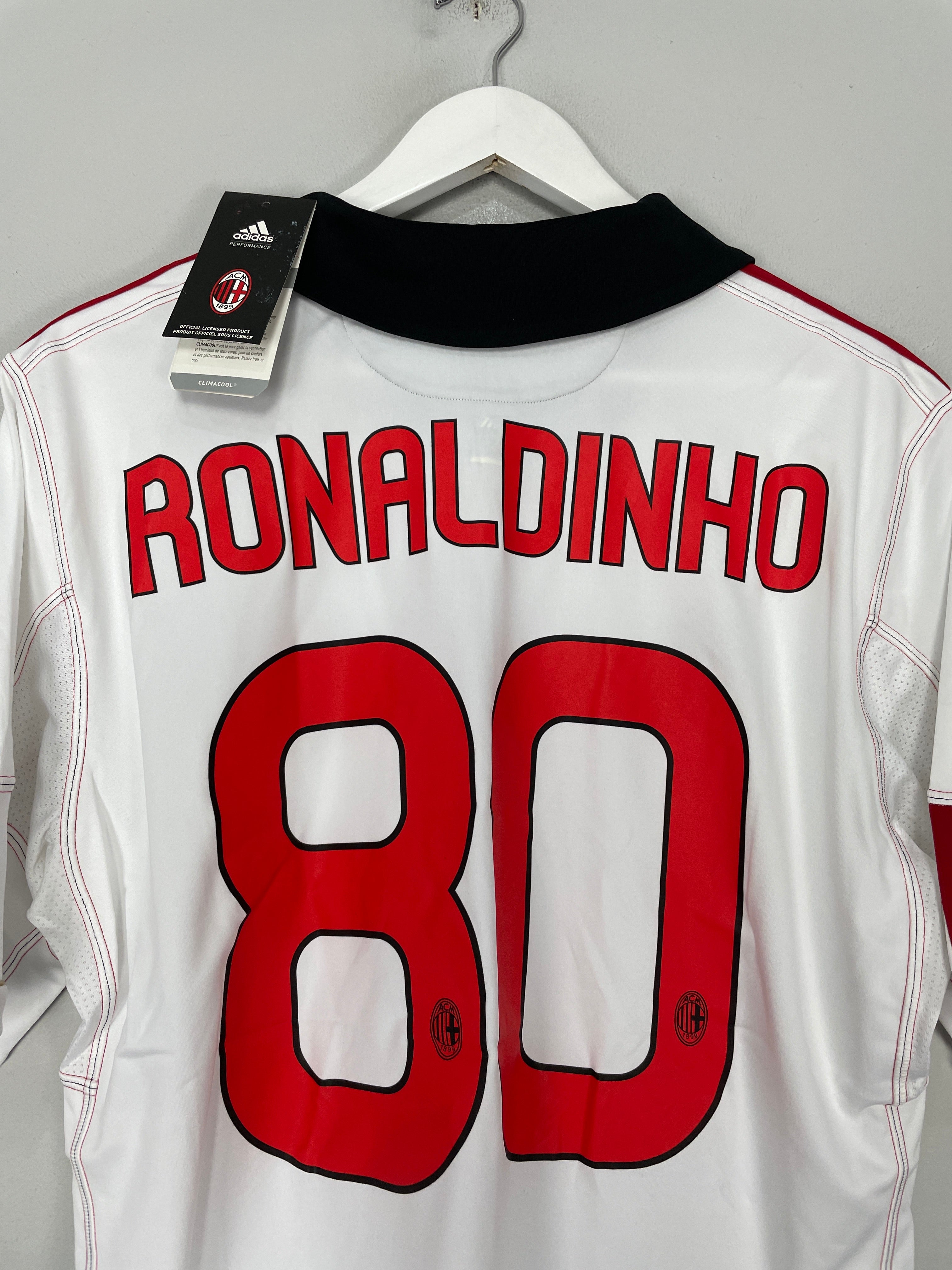 Shop 2010/11 AC MILAN RONALDINHO #80 *BNWT* AWAY SHIRT (L) ADIDAS, classic football shirts, vintage football shirts & retro soccer jerseys at Cult Kits