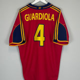 Shop 1999/02 SPAIN GUARDIOLA #4 HOME SHIRT (XL) ADIDAS, classic football shirts, vintage football shirts & retro soccer jerseys at Cult Kits