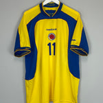 Shop 2001/03 COLOMBIA ASPRILLA #11 HOME SHIRT (L) UMBRO, classic football shirts, vintage football shirts & retro soccer jerseys at Cult Kits