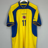 Shop 2001/03 COLOMBIA ASPRILLA #11 HOME SHIRT (L) UMBRO, classic football shirts, vintage football shirts & retro soccer jerseys at Cult Kits