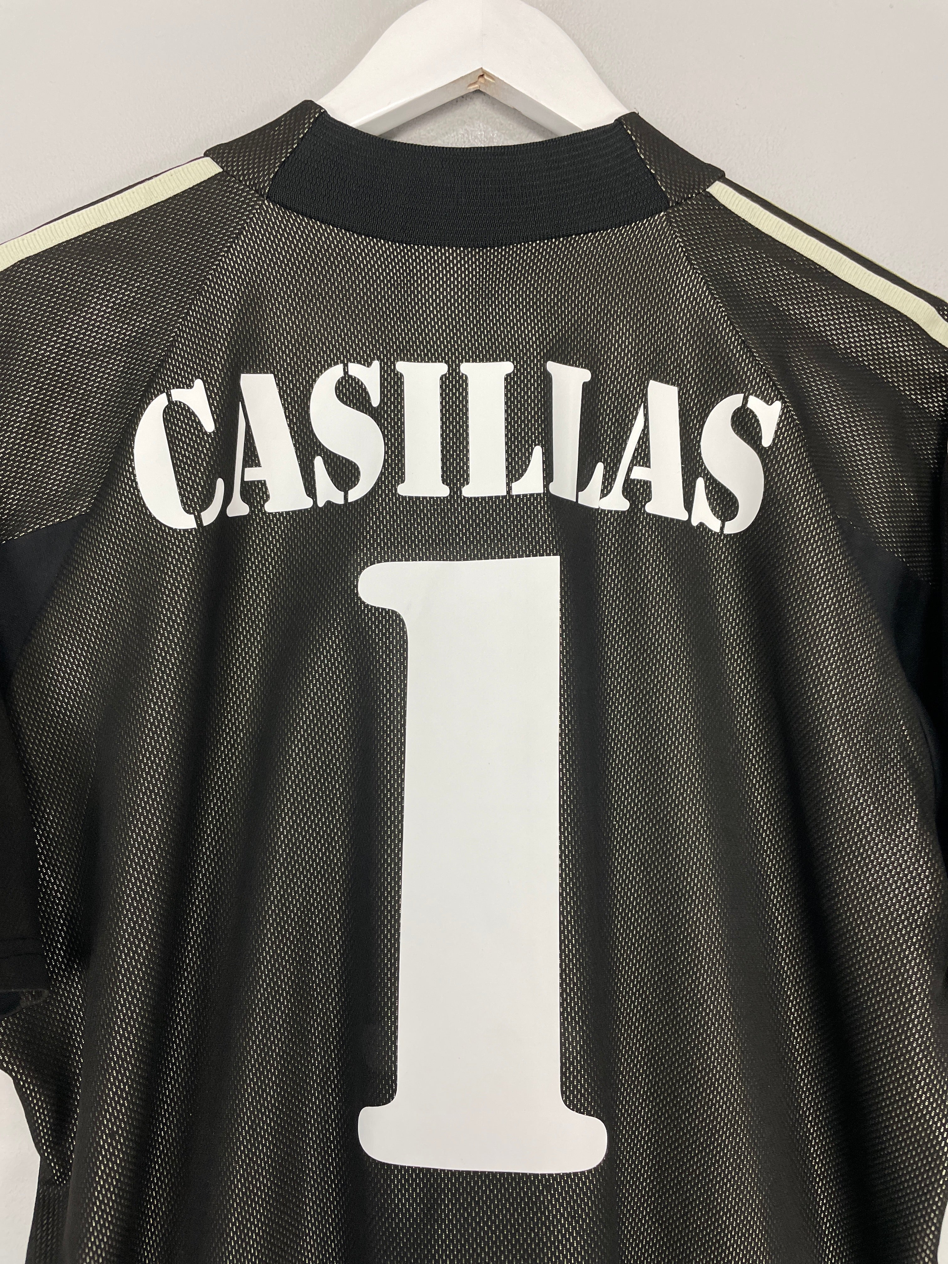 Shop 2002/03 REAL MADRID CASILLAS #1 *CENTENARY* GK SHIRT (M) ADIDAS, classic football shirts, vintage football shirts & retro soccer jerseys at Cult Kits