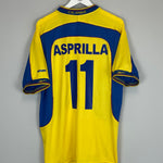 Shop 2001/03 COLOMBIA ASPRILLA #11 HOME SHIRT (L) UMBRO, classic football shirts, vintage football shirts & retro soccer jerseys at Cult Kits