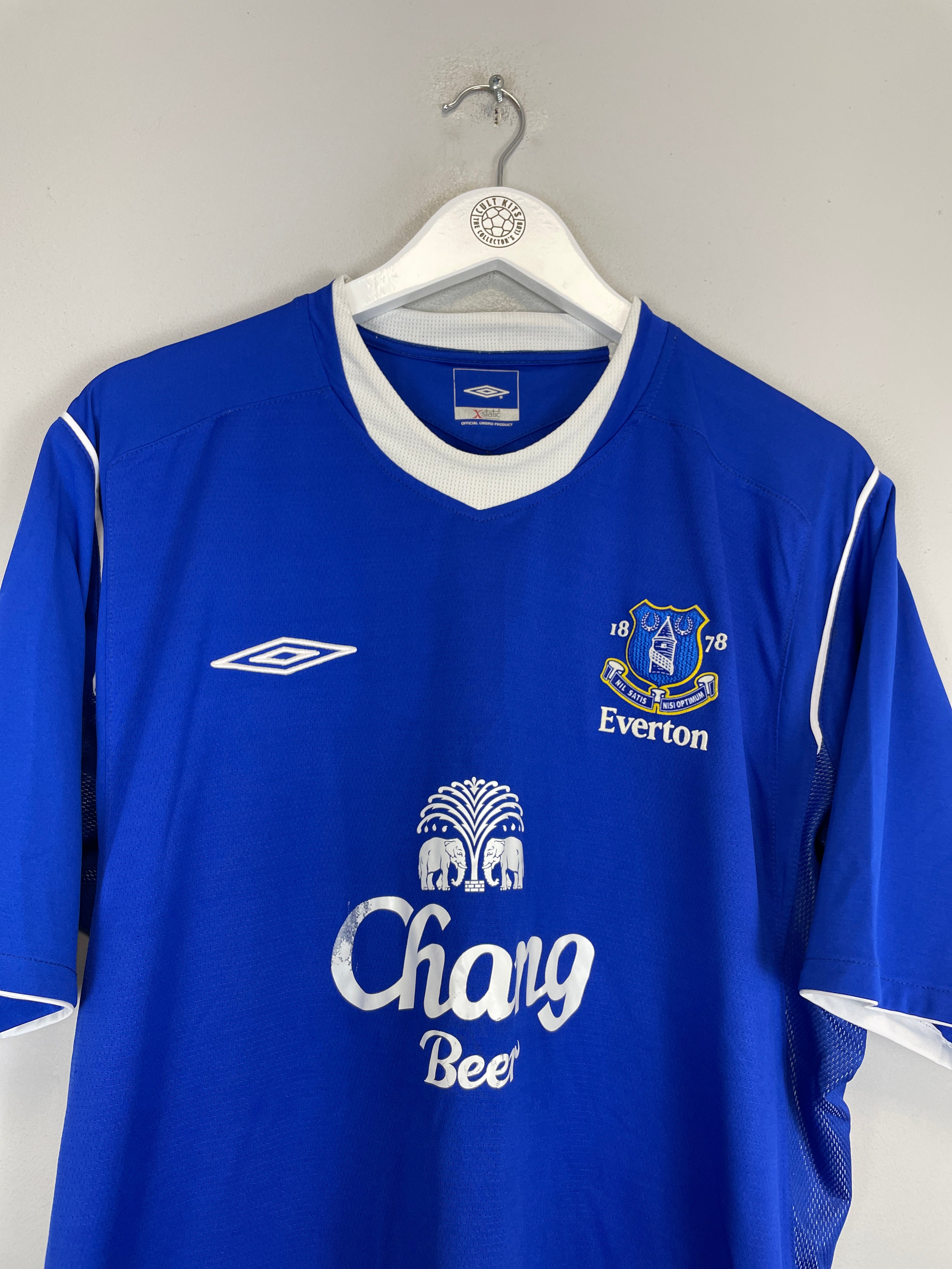 Shop 2004/05 EVERTON HIBBERT #22 HOME SHIRT (XL) PUMA, classic football shirts, vintage football shirts & retro soccer jerseys at Cult Kits