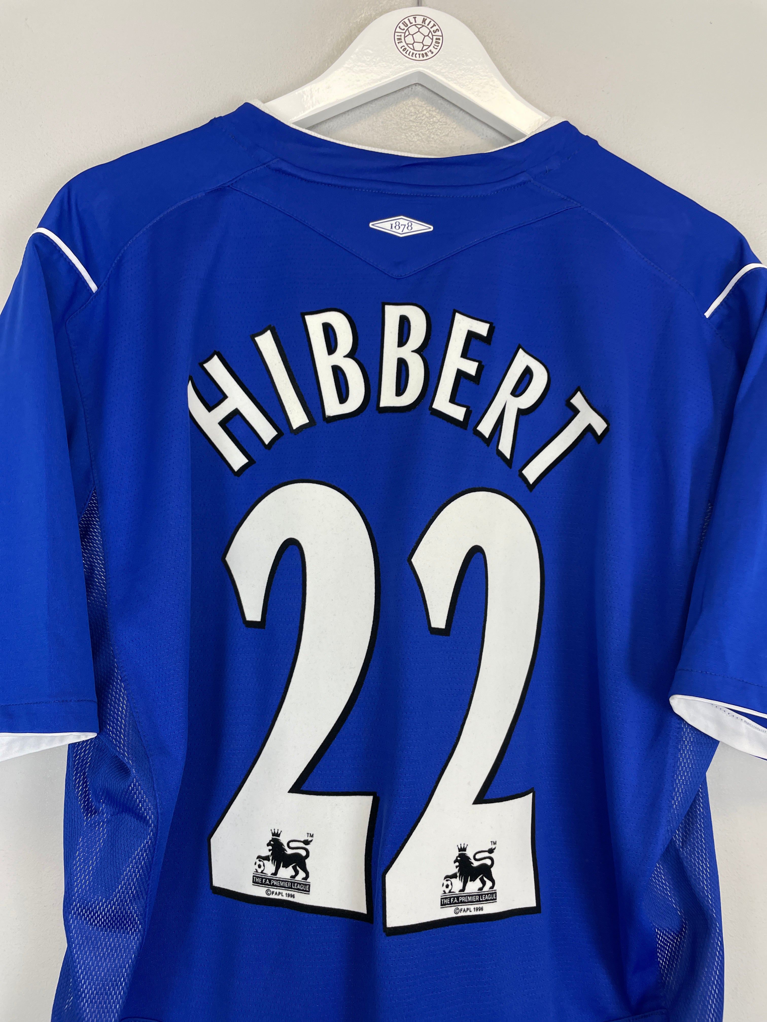Shop 2004/05 EVERTON HIBBERT #22 HOME SHIRT (XL) PUMA, classic football shirts, vintage football shirts & retro soccer jerseys at Cult Kits