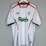 Buy 2005/06 LIVERPOOL RIISE 6 AWAY SHIRT (L) REEBOK ~ Free worldwide shipping available ~ Authentic Vintage Football Shirts from Cult Kits