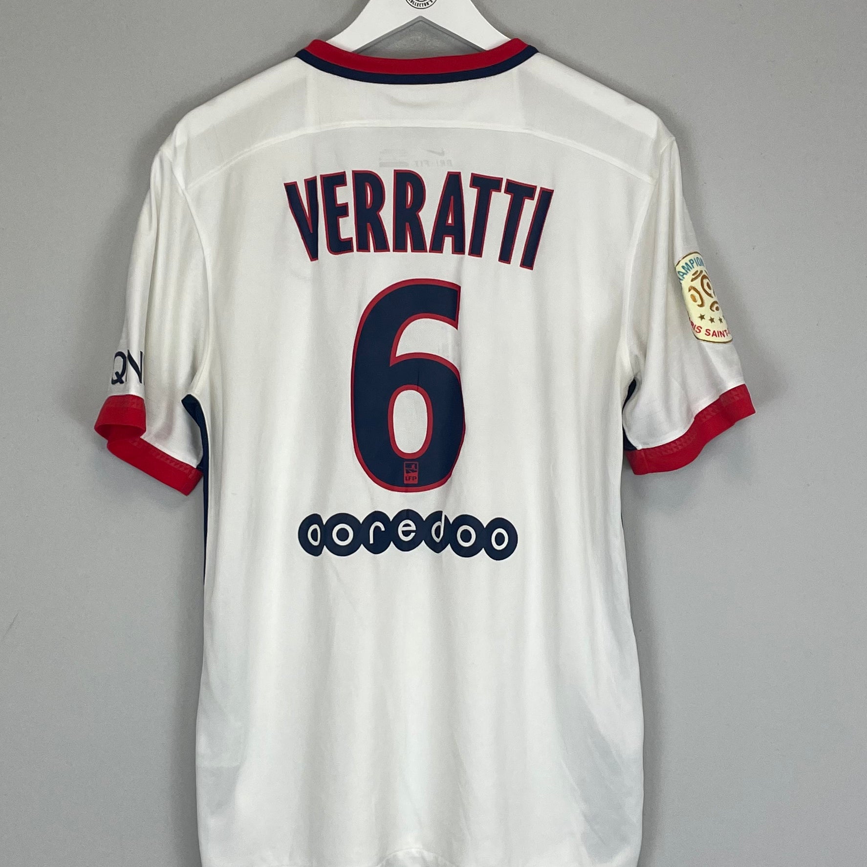 Shop 2015/16 PSG VERATTI #6 AWAY SHIRT (L) NIKE, classic football shirts, vintage football shirts & retro soccer jerseys at Cult Kits