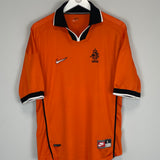 Shop 1998/00 NETHERLANDS HOME SHIRT (L) NIKE, classic football shirts, vintage football shirts & retro soccer jerseys at Cult Kits