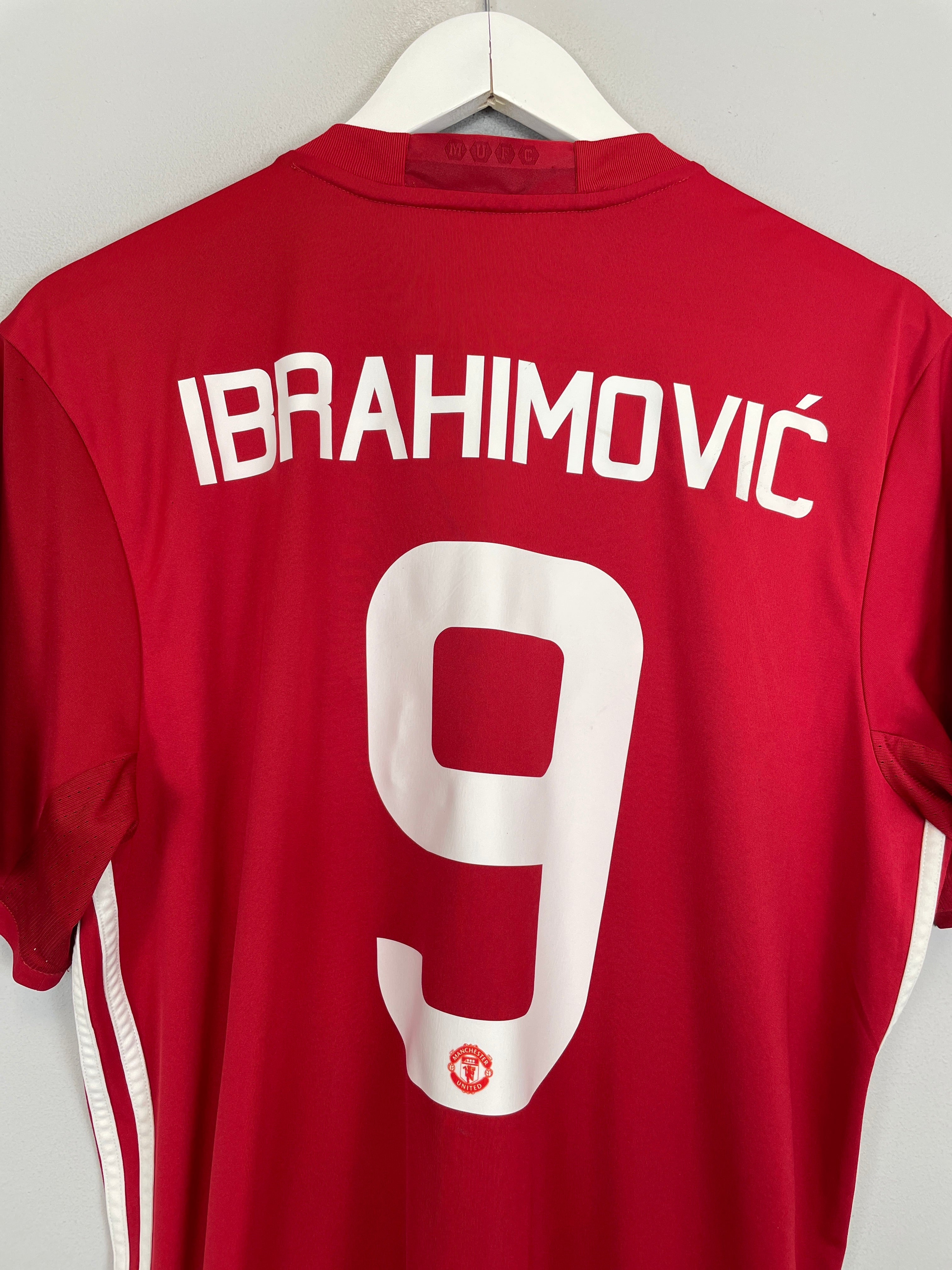 Shop 2016/17 MANCHESTER UNITED IBRAHIMOVIC #9 HOME SHIRT (L) ADIDAS, classic football shirts, vintage football shirts & retro soccer jerseys at Cult Kits
