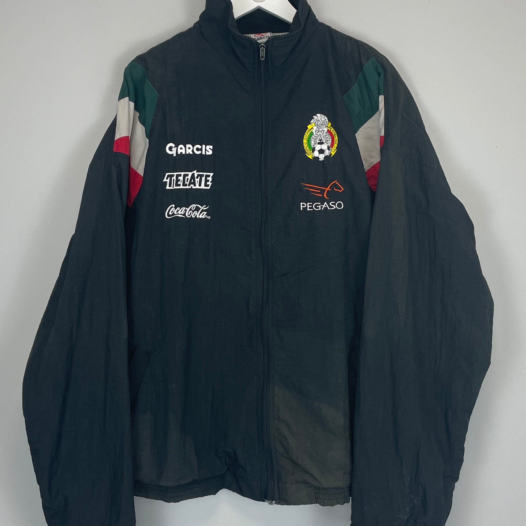 Shop 1999 MEXICO TRACK JACKET (XL) GARCIS, classic football shirts, vintage football shirts & retro soccer jerseys at Cult Kits