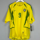 2002/04 BRAZIL RONALDO #9 *BNWT* PLAYER ISSUE HOME SHIRT (XL) NIKE