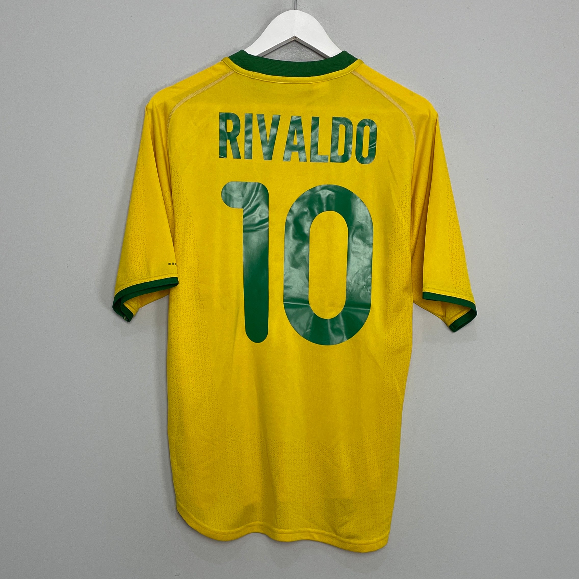 Shop 2000/02 BRAZIL RIVALDO #10 HOME SHIRT (M) NIKE, classic football shirts, vintage football shirts & retro soccer jerseys at Cult Kits