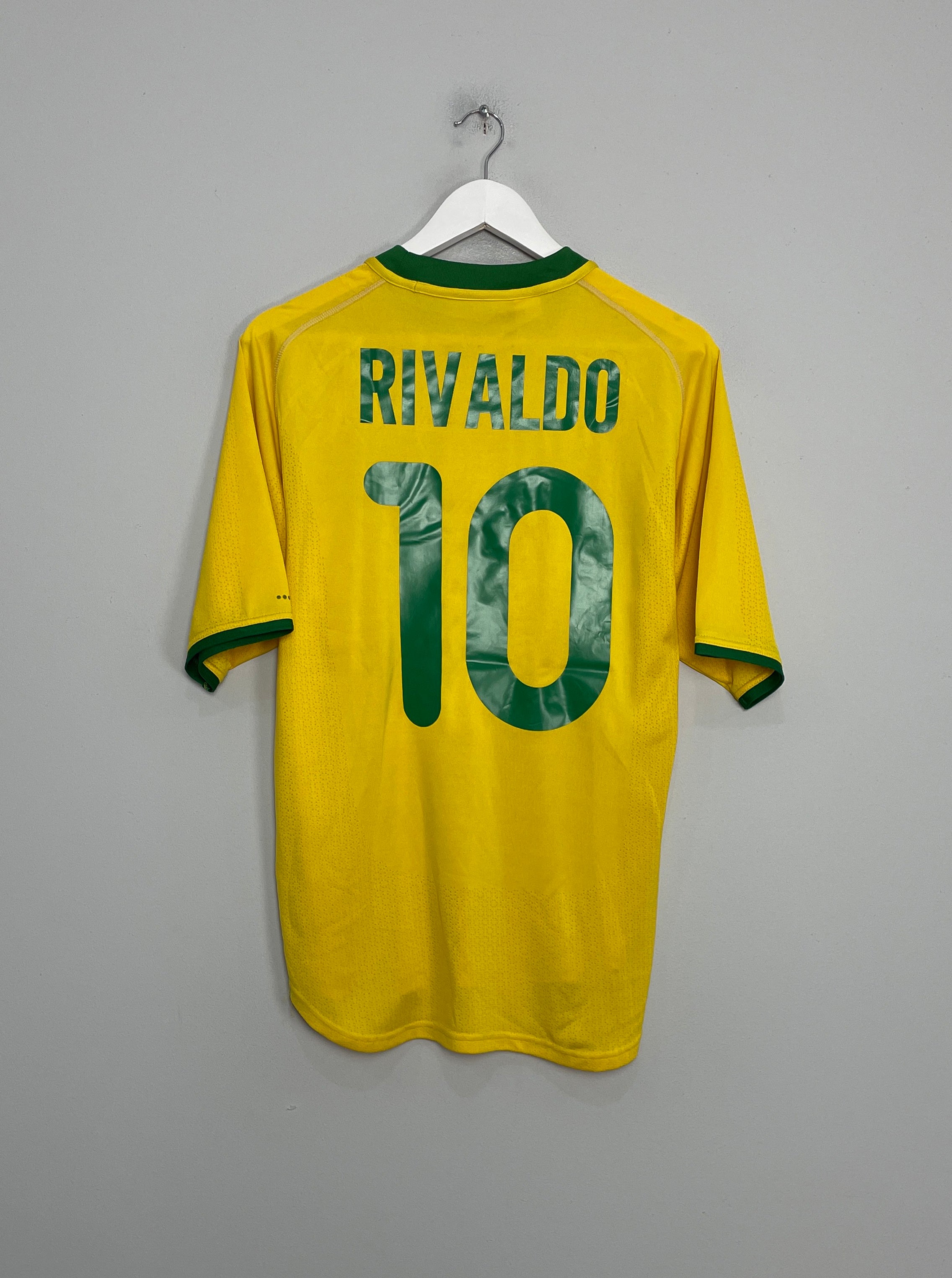 Shop 2000/02 BRAZIL RIVALDO #10 HOME SHIRT (M) NIKE, classic football shirts, vintage football shirts & retro soccer jerseys at Cult Kits