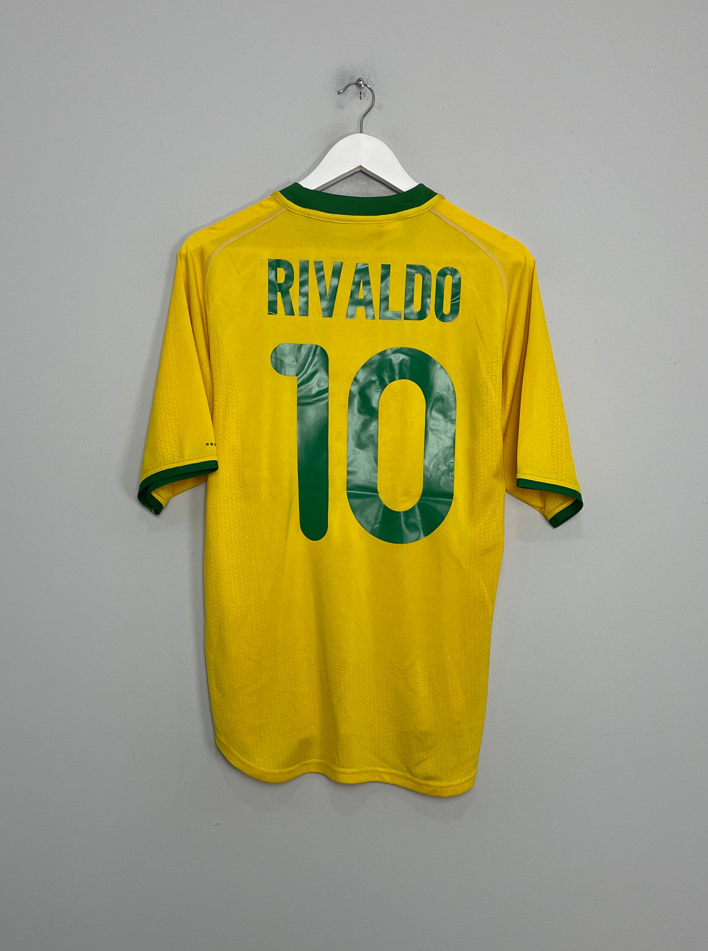 Shop 2000/02 BRAZIL RIVALDO #10 HOME SHIRT (M) NIKE, classic football shirts, vintage football shirts & retro soccer jerseys at Cult Kits