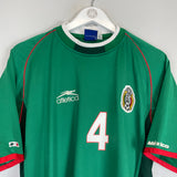 Shop 2001/02 MEXICO R.MARQUEZ #4 HOME SHIRT (XXL) ATLETICA, classic football shirts, vintage football shirts & retro soccer jerseys at Cult Kits