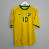 Shop 2000/02 BRAZIL RIVALDO #10 HOME SHIRT (M) NIKE, classic football shirts, vintage football shirts & retro soccer jerseys at Cult Kits