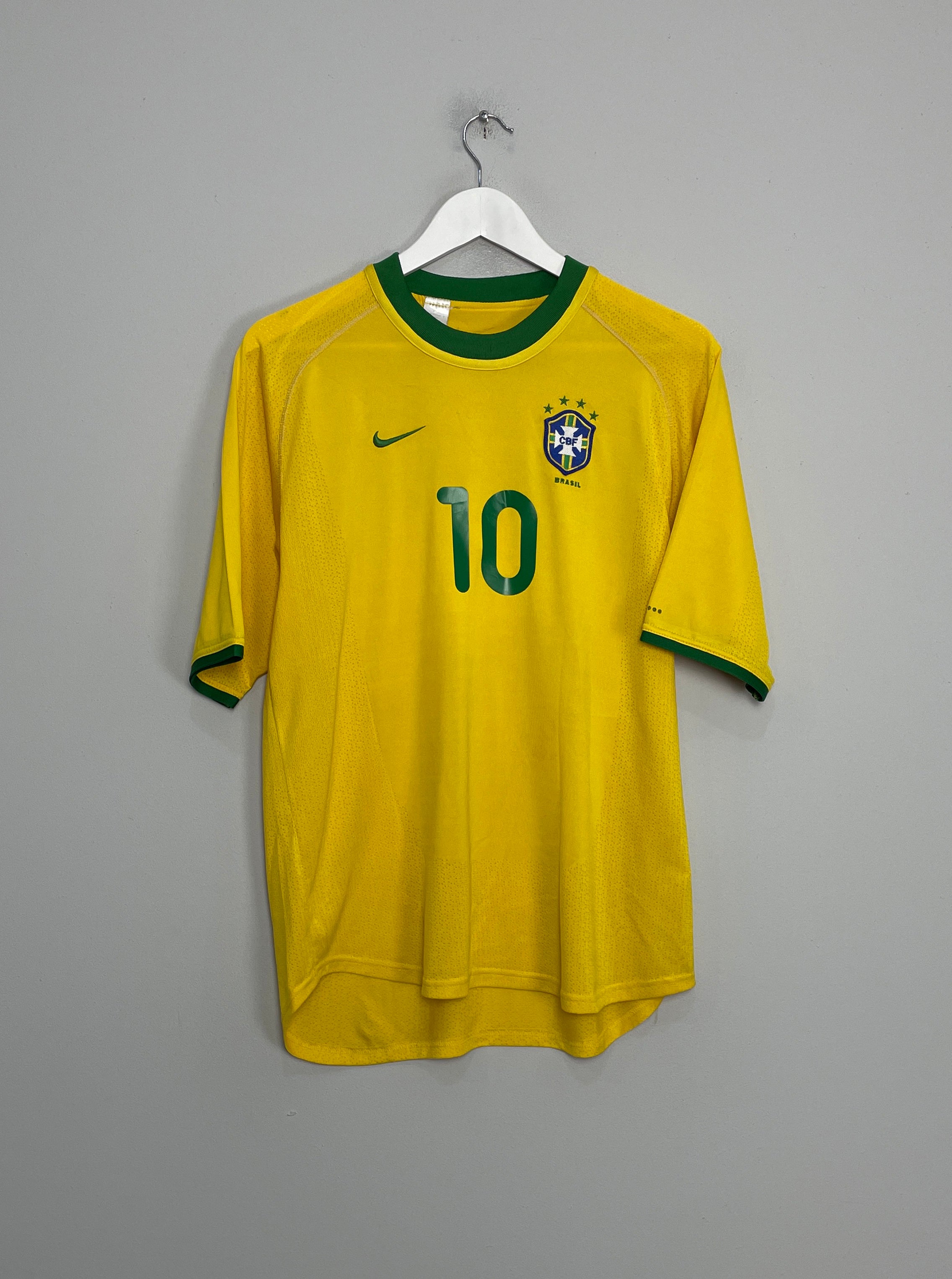 Shop 2000/02 BRAZIL RIVALDO #10 HOME SHIRT (M) NIKE, classic football shirts, vintage football shirts & retro soccer jerseys at Cult Kits