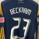 Shop 2013/15 LA GALAXY BECKHAM #23 *PLAYER ISSUE* L/S AWAY SHIRT (L) ADIDAS, classic football shirts, vintage football shirts & retro soccer jerseys at Cult Kits