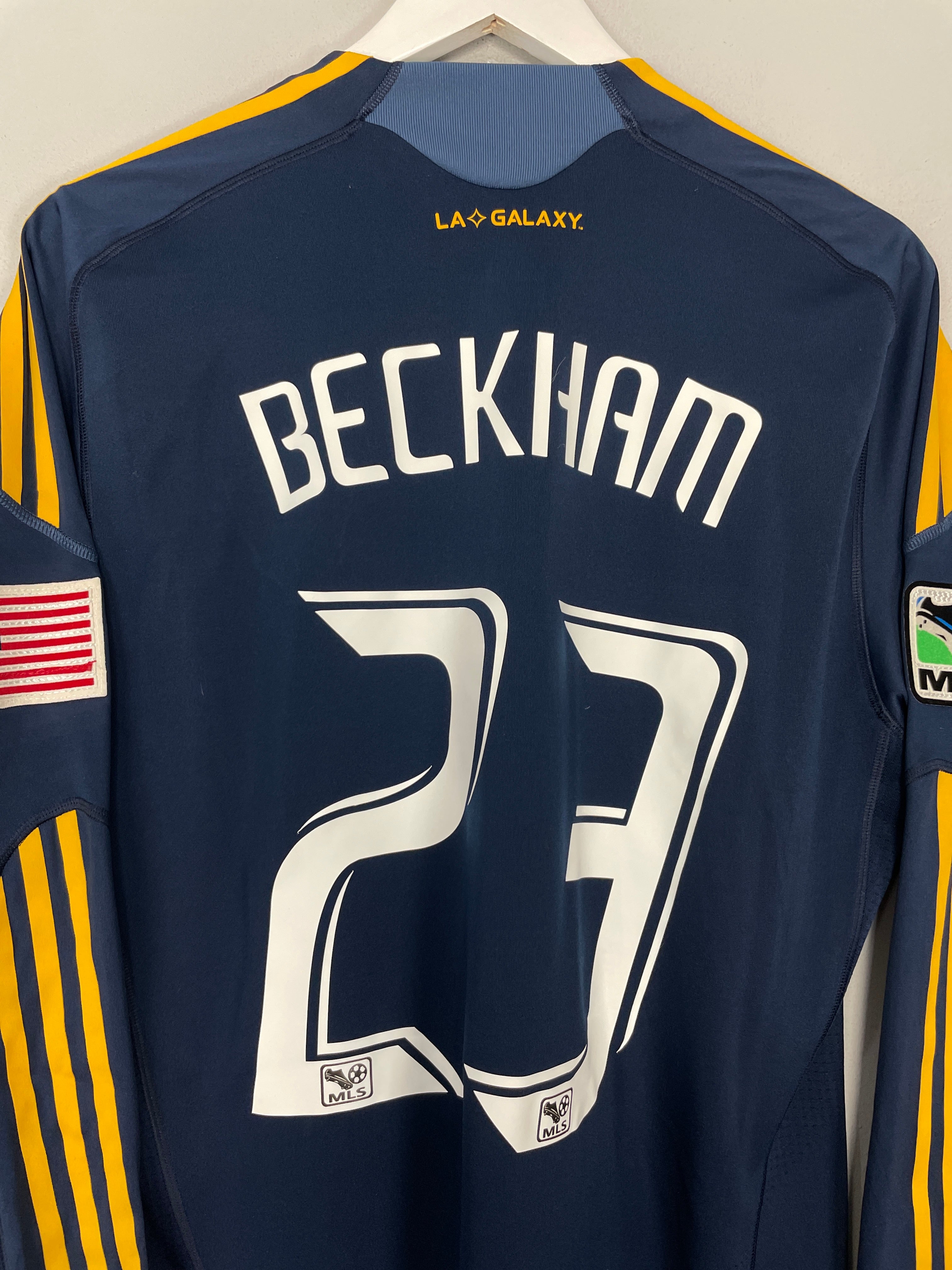 Shop 2013/15 LA GALAXY BECKHAM #23 *PLAYER ISSUE* L/S AWAY SHIRT (L) ADIDAS, classic football shirts, vintage football shirts & retro soccer jerseys at Cult Kits