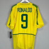 2002/04 BRAZIL RONALDO #9 *BNWT* PLAYER ISSUE HOME SHIRT (XL) NIKE
