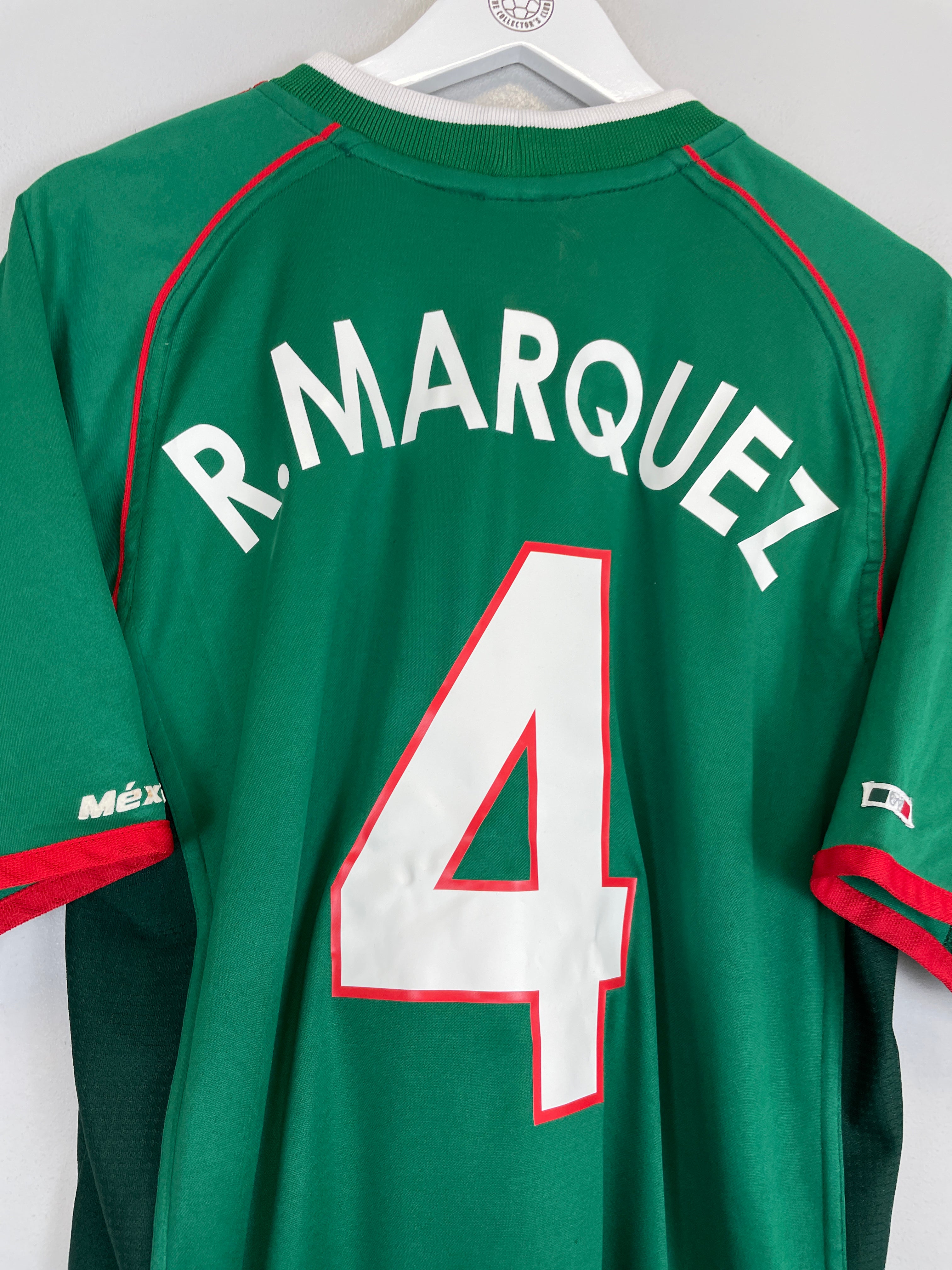 Shop 2001/02 MEXICO R.MARQUEZ #4 HOME SHIRT (XXL) ATLETICA, classic football shirts, vintage football shirts & retro soccer jerseys at Cult Kits