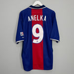 Shop 2000/01 PSG ANELKA #9 HOME SHIRT (XL) NIKE, classic football shirts, vintage football shirts & retro soccer jerseys at Cult Kits