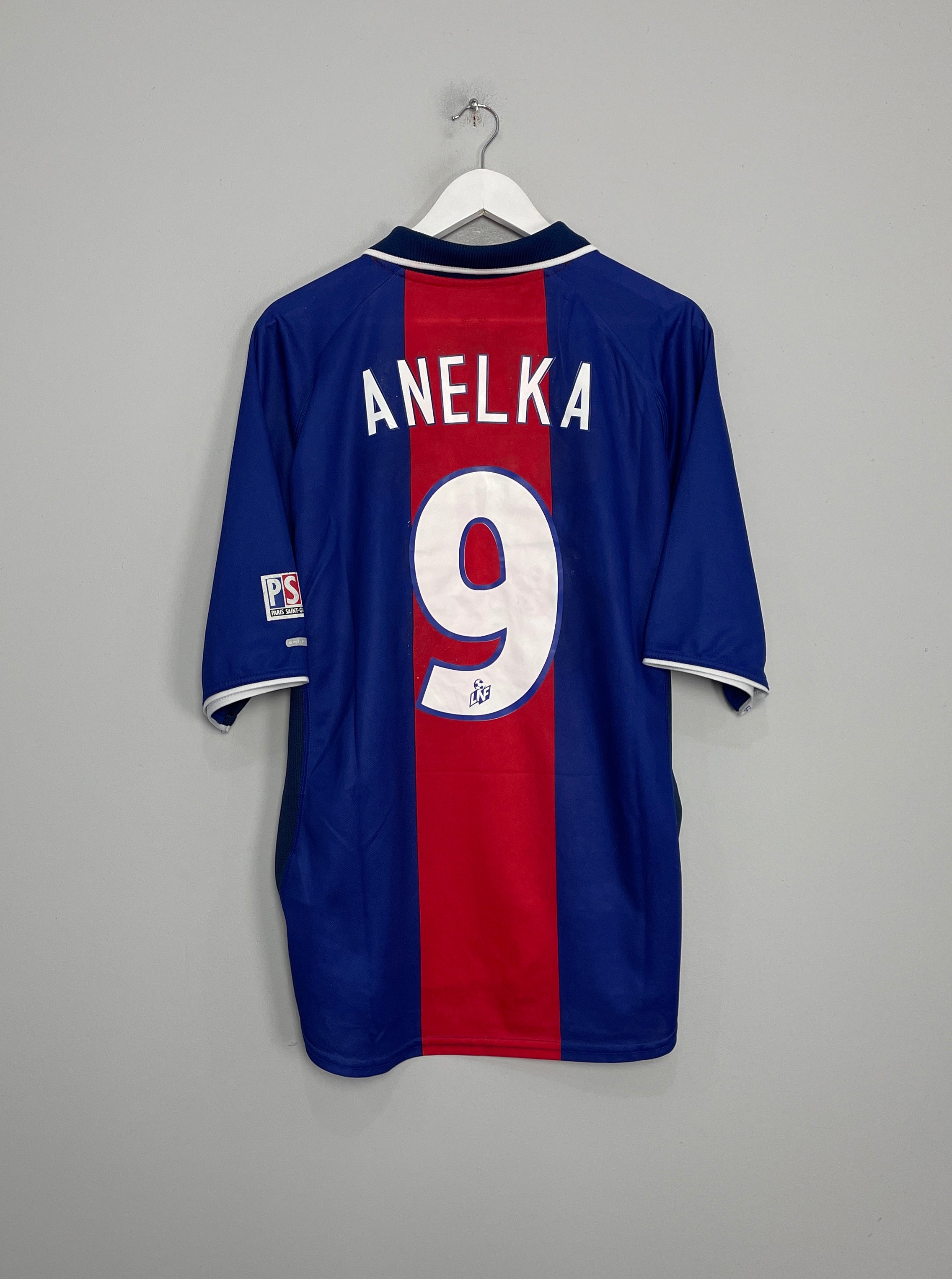 Shop 2000/01 PSG ANELKA #9 HOME SHIRT (XL) NIKE, classic football shirts, vintage football shirts & retro soccer jerseys at Cult Kits