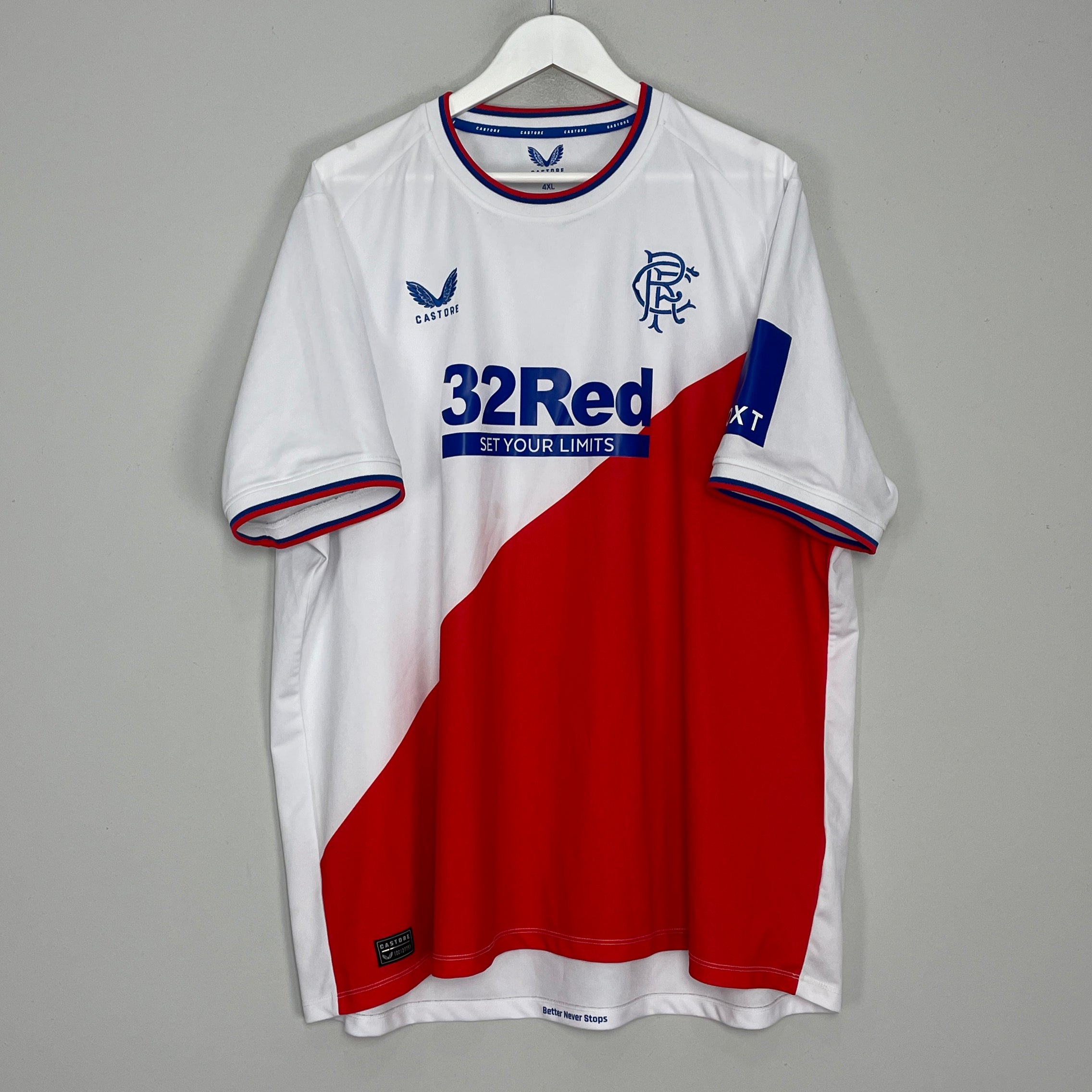 Shop 2022/23 RANGERS AWAY SHIRT (XXXXL) CASTORE, classic football shirts, vintage football shirts & retro soccer jerseys at Cult Kits