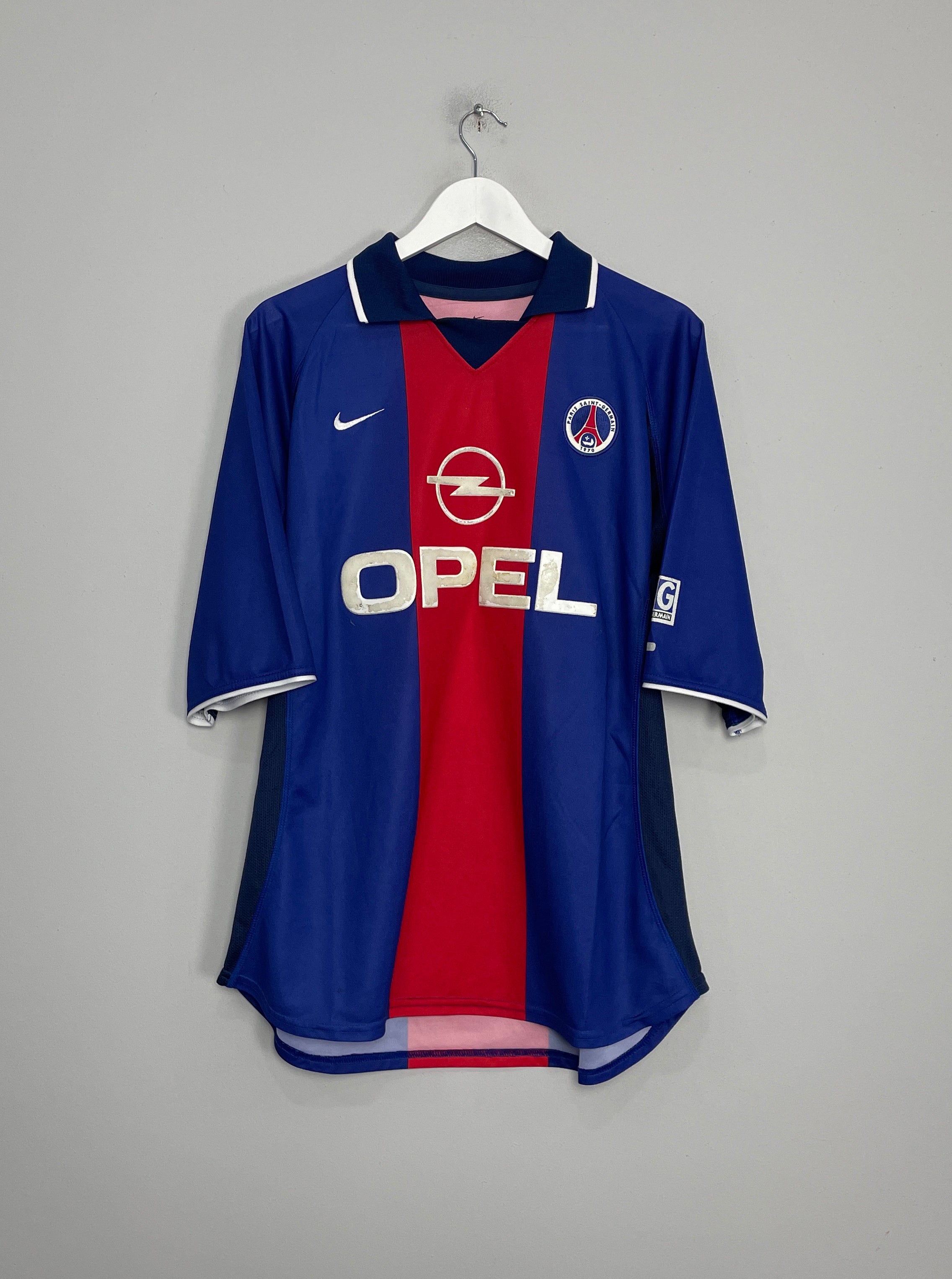 Shop 2000/01 PSG ANELKA #9 HOME SHIRT (XL) NIKE, classic football shirts, vintage football shirts & retro soccer jerseys at Cult Kits