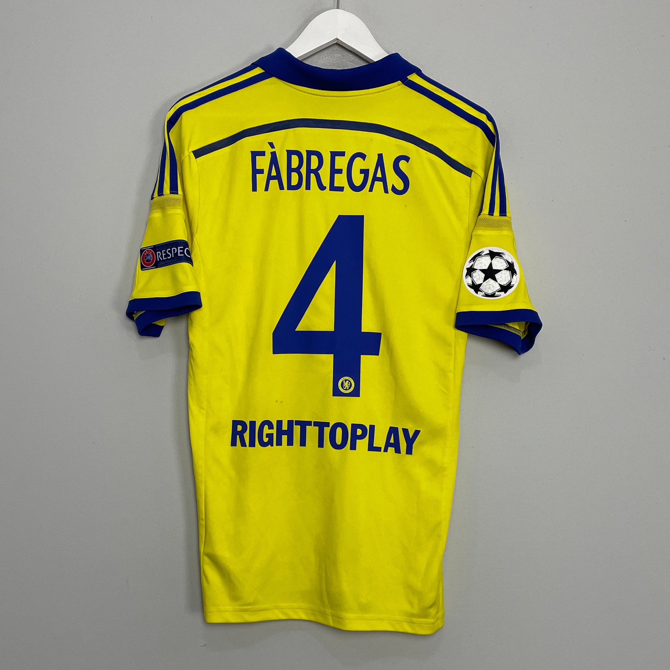 Shop 2014/15 CHELSEA FABREGAS #4 C/L AWAY SHIRT (M) ADIDAS, classic football shirts, vintage football shirts & retro soccer jerseys at Cult Kits